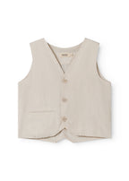 Gilet Jalfa - Linnen - Kit/Beige - MarMar Copenhagen voor