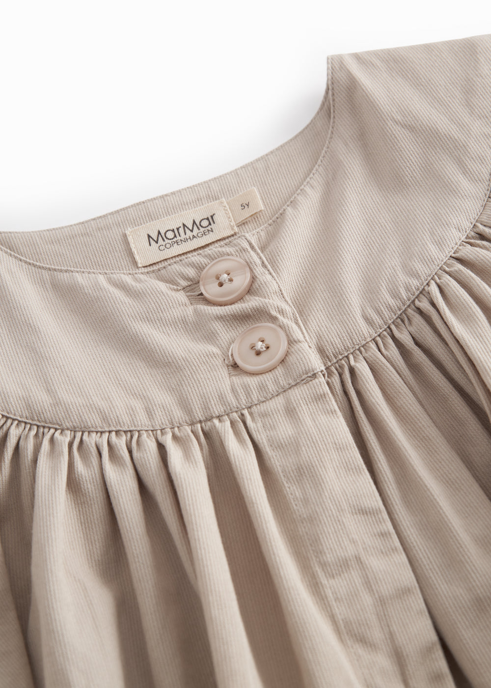 Vestje Jada - Katoen - Mercury Grey/Beige - MarMar Copenhagen close up