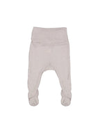 MarMar Copenhagen Piva broekje Pointelle in 100% merinowol zacht wit merinowol baby broekje met voetjes  en elegant pointelle breisel voor newborn soft dove