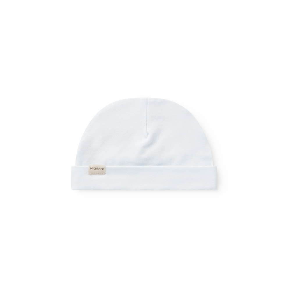 MarMar Copenhagen Aiko Modal Beanie – zacht babymutsje van biologisch katoen en TENCEL Modal met opvouwbare rand voor newborn light blue lichtblauw