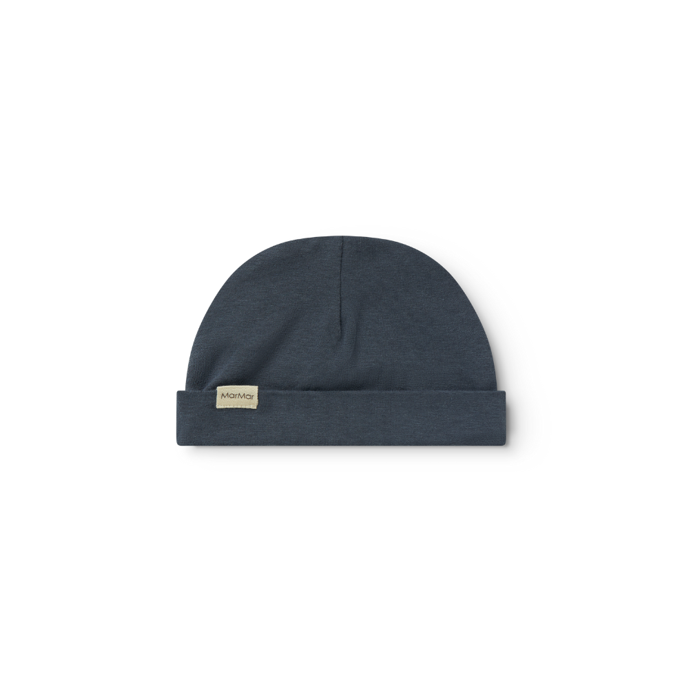 MarMar Copenhagen Aiko Modal Beanie – zacht babymutsje van biologisch katoen en TENCEL Modal met opvouwbare rand voor newborn blue donkerblauw navy