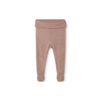 MarMar Copenhagen Piva broekje Pointelle in 100% merinowol zacht wit merinowol baby broekje met voetjes  en elegant pointelle breisel voor newborn burnt rose roze