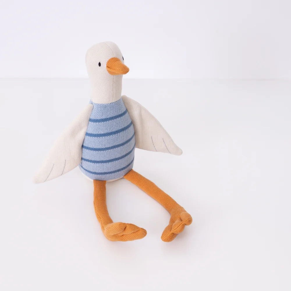 Gebreide knuffel Percy de eend – Biologisch katoen – Meri Meri