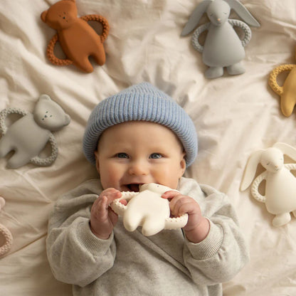 Teething Toy Bear - Teether Bear Cappuccino natur - Natural rubber - Moonie