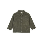 Overhemd top - Corduroy - Biologisch katoen - Deep green/groen -  Müsli by Green Cotton voor