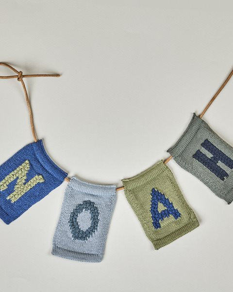 Gebreide letter vlaggetjes N-Z - Knitted Letters - Blauwe tinten - SmallStuff - productfoto - afbeelding 14
