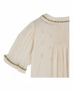 Top kurze Ärmel - Bluse Brodee - Bio-Baumwolle - Creme - Emile et Ida