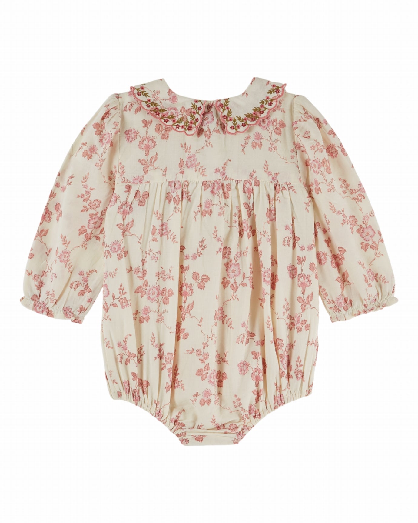 Romper Combibloomer Smockée Brodée - Rosalie - Biologisch katoen - Emile et Ida - voorkant - afbeelding 4
