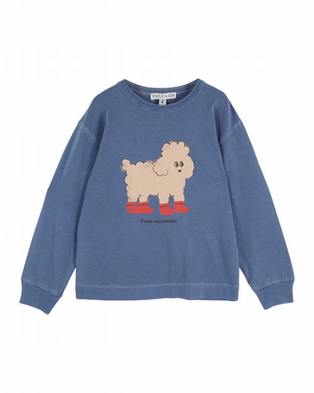 Sweater Poodle - Biologisch katoen - Ocean - Émile et Ida