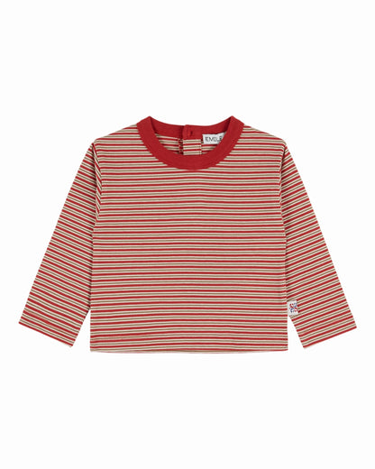 Gestreepte longsleeve – Feu – Biologisch katoen - Emile et Ida