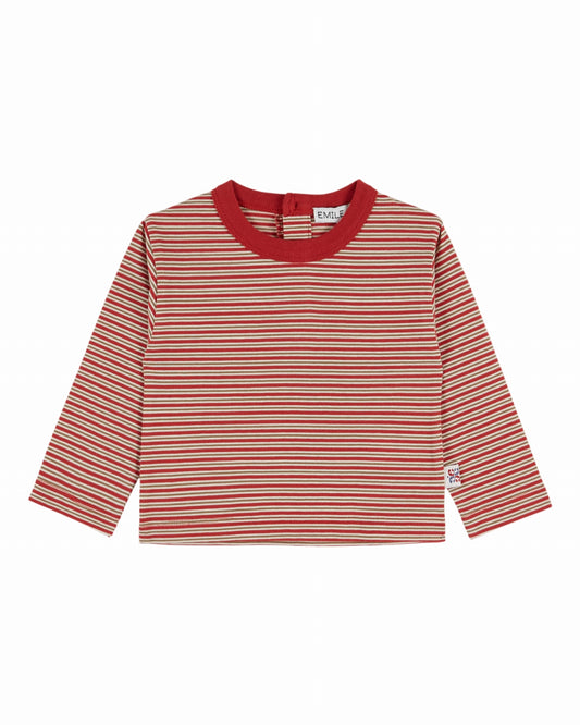 Gestreepte longsleeve – Feu – Biologisch katoen - Emile et Ida