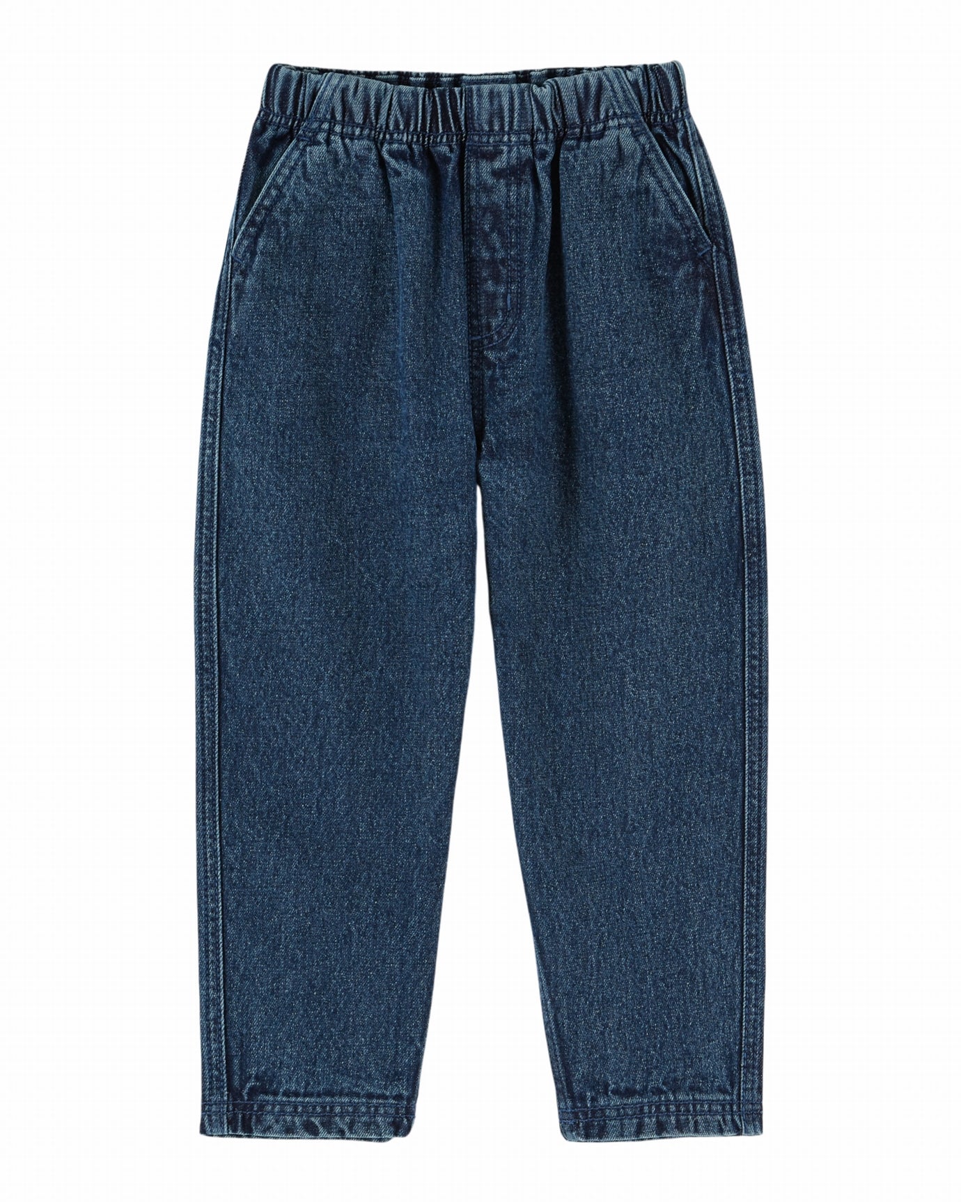 Soepele denim broek met elastische taille - Donkerblauw - Pantalon Garcon - Emile et Ida - productfoto - afbeelding 2