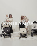 Fußsack Puffmuff® - Merino-Lammfell - Bruno + Milk - BINIBAMBA