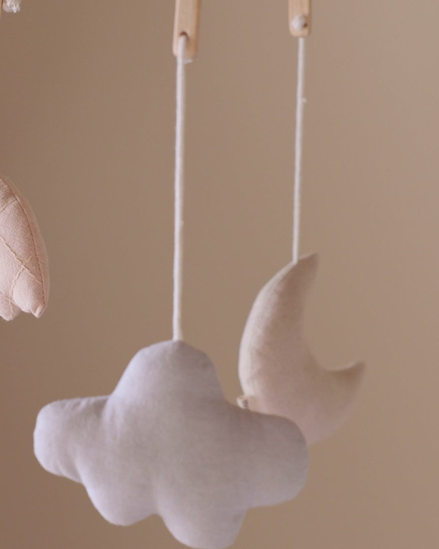 Baby boxmobiel - Biologisch katoen - Beige - Moonboon