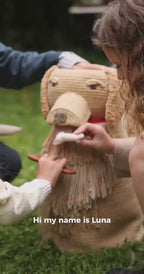Opbergmand Luna Golden Retriever – 40 × 30 × 55 cm – Lorena Canals
