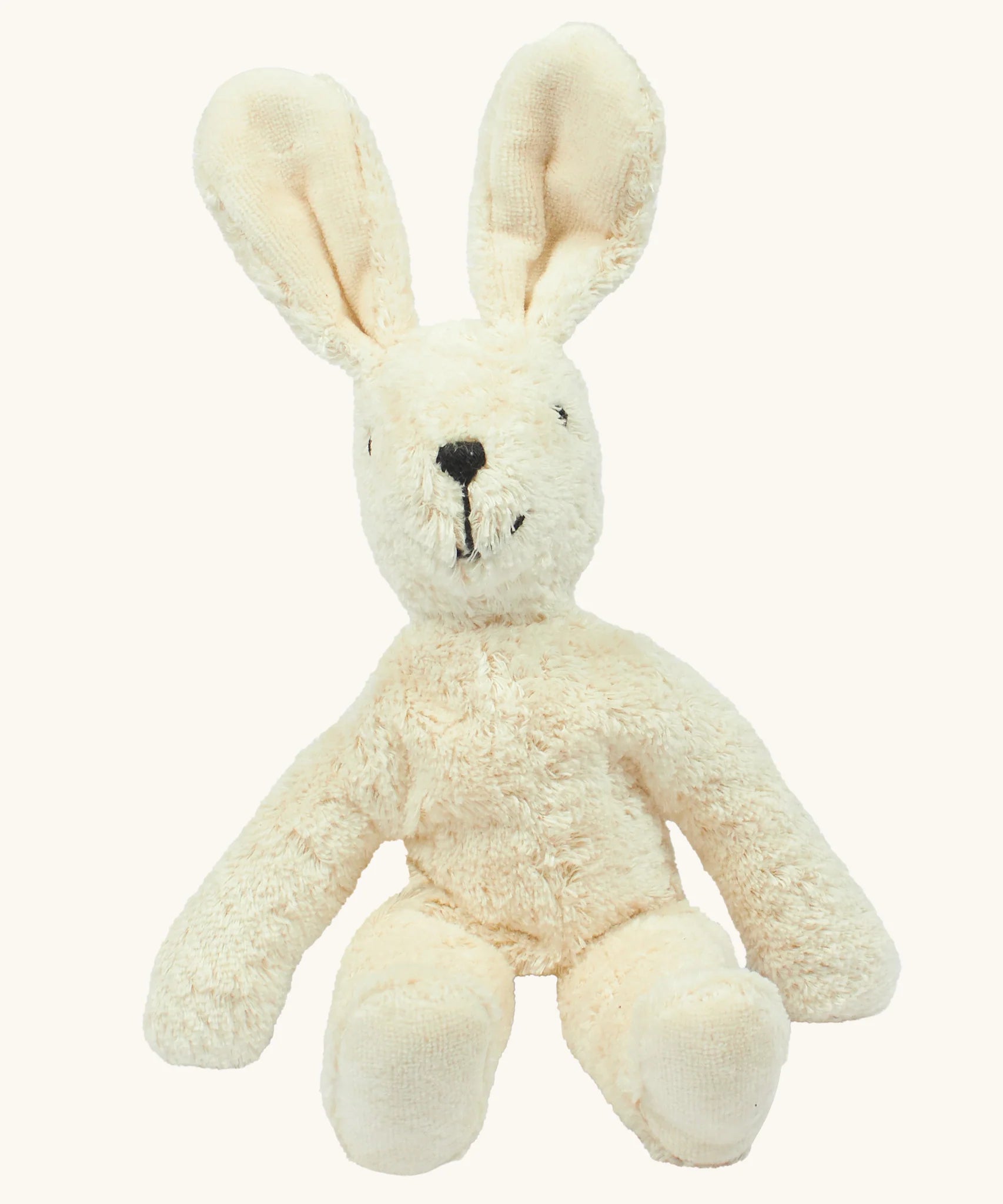 Floppy animal knuffel Small - Konijn - Biologisch katoen/wol - White - Senger Naturwelt