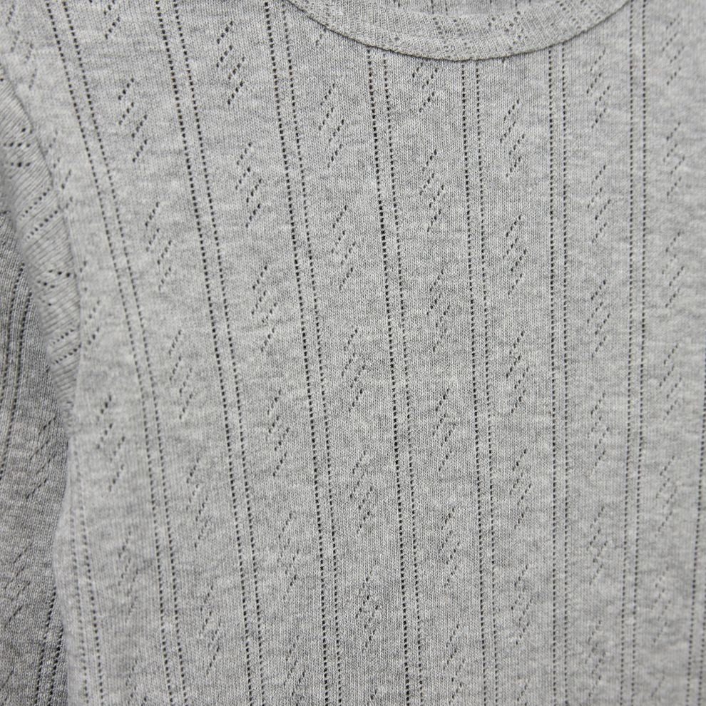 Top lange mouw Petricia - Biologisch katoen - Grijs - Sofie schnoor close up