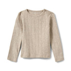 Top lange mouw Petricia - Biologisch katoen - Beige - Sofie Schnoor voorkant