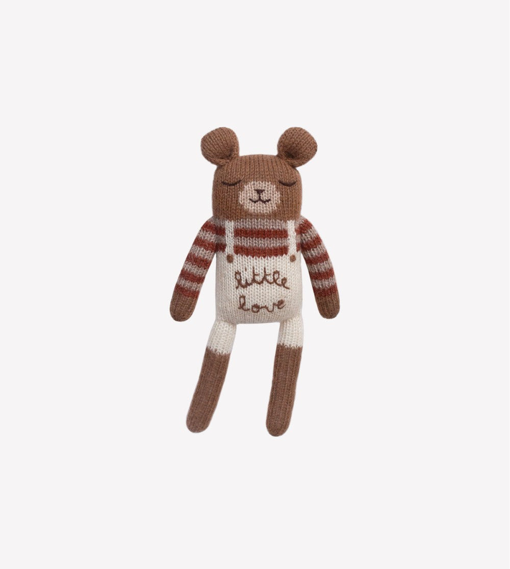 Gebreid knuffel beer/teddy - Little love - Alpaca wol - Main Sauvage - productfoto - afbeelding 2
