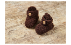 Bouclé slofjes - Merino wol - Dark brown - Smallstuff - sfeerfoto