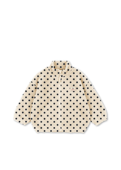 Teddy jas - Jody Embroidery Teddy Jacket GRS - Polka dot/Cherry - Konges Sløjd