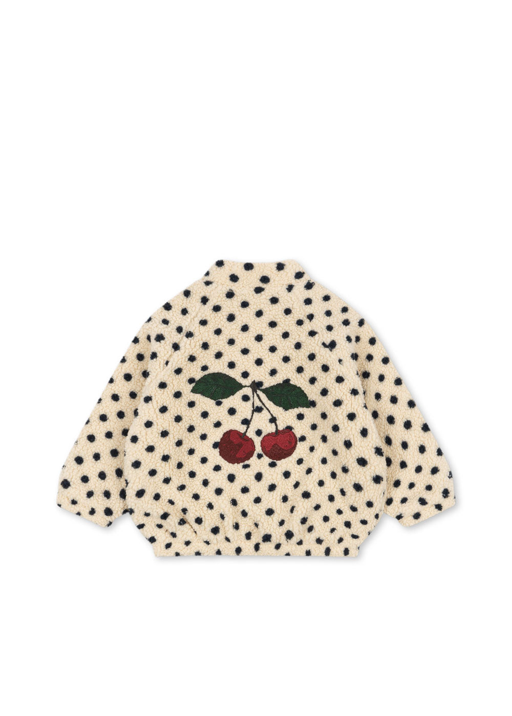 Teddy jas - Jody Embroidery Teddy Jacket GRS - Polka dot/Cherry - Konges Sløjd