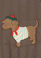 Thermo bomberjas Juno - Terry met geborduurde hond - Walnut - Konges Sløjd - productfoto - afbeelding 3
