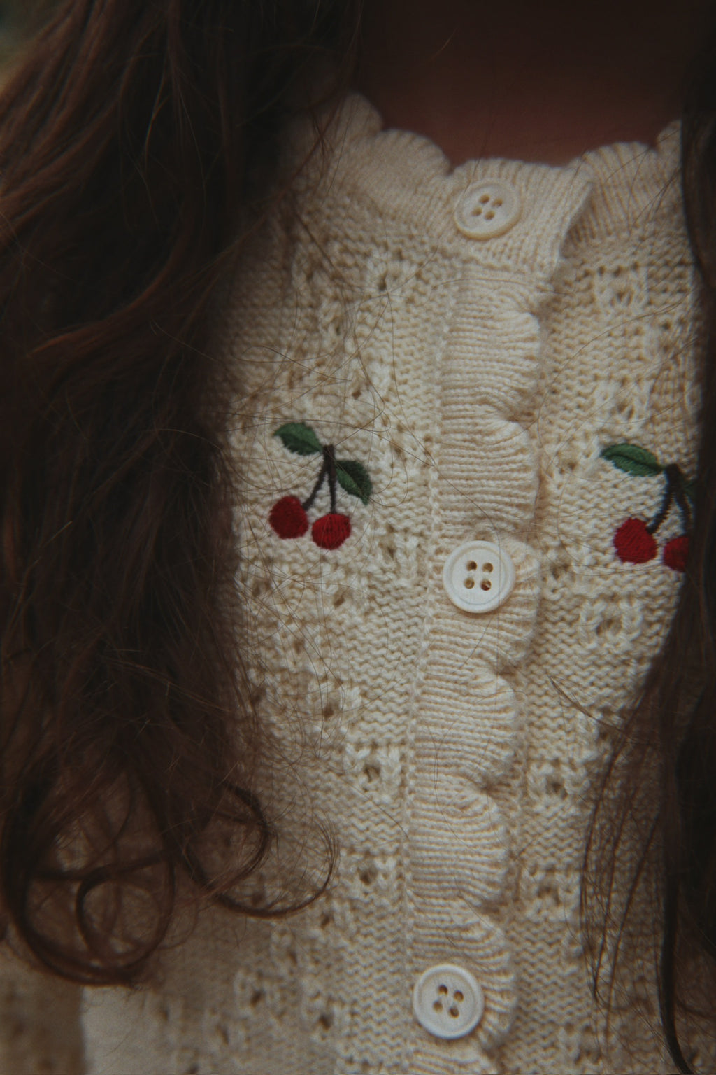 Cocola Cardigan - 100% Wolle - Ajour/Buttercream - Konges Sløjd