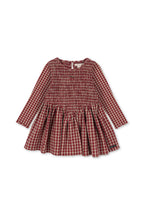 Dress Elin Smock – Brick Check – Organic Cotton – Konges Sløjd
