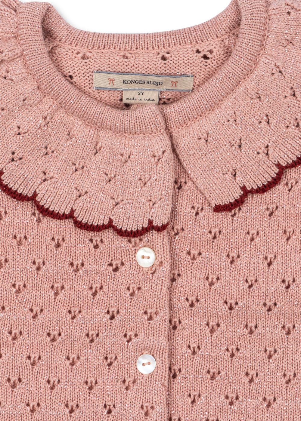 Knitted Cardigan Holiday Cardigan – Mellow Rose – Konges Sløjd