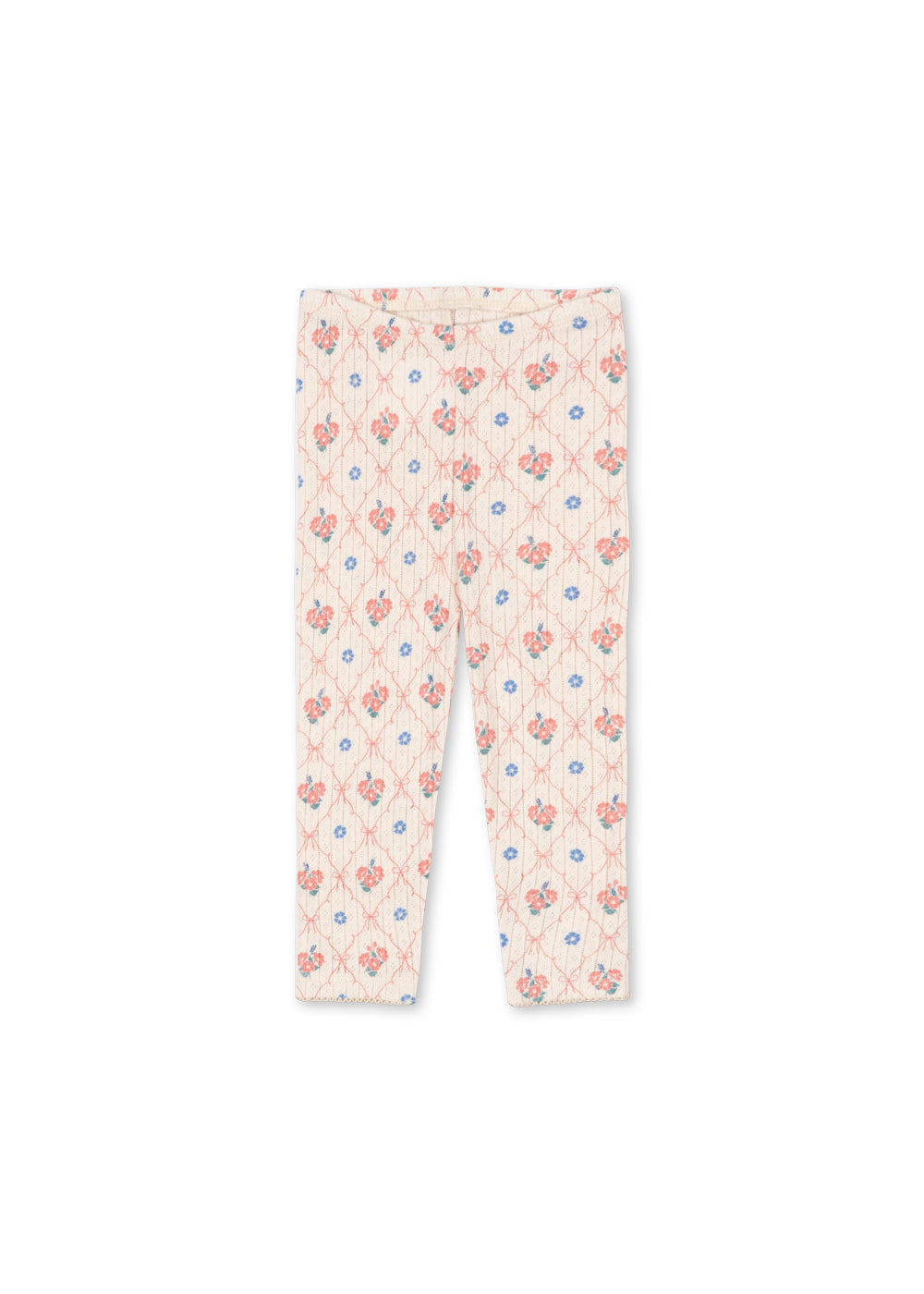 Minnie Pants Fleur Decor – Pantalon bébé doux fleuri – Coton bio GOTS – Konges Sløjd