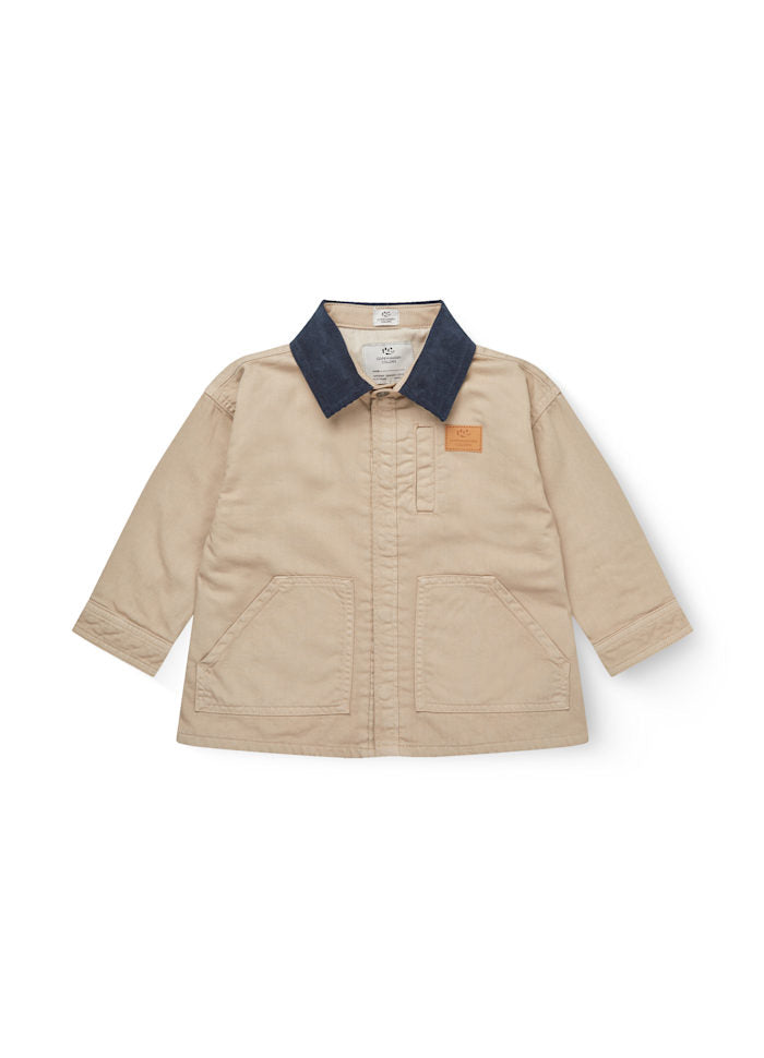 Twill-Jacke mit Cordkragen - 100 % Baumwolle - Beige - Copenhagen Colors