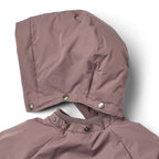Puffer Winterjas - Waterdicht - Plum - Gerecycled polyester - Wheat close up