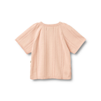 Top korte mouw - Knit Pullover S/S Vilna - Biologisch katoen - Powder/Roze - Wheat achter