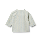 Overhemd top - Shirt Shelby - Biologisch katoen - Summer sky stripe/Blauw - Wheat achter
