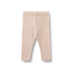 Wol/zijde baby legging - Pointelle Agi - Pale Lilac - Merino wol en zijde - Wheat voorkant