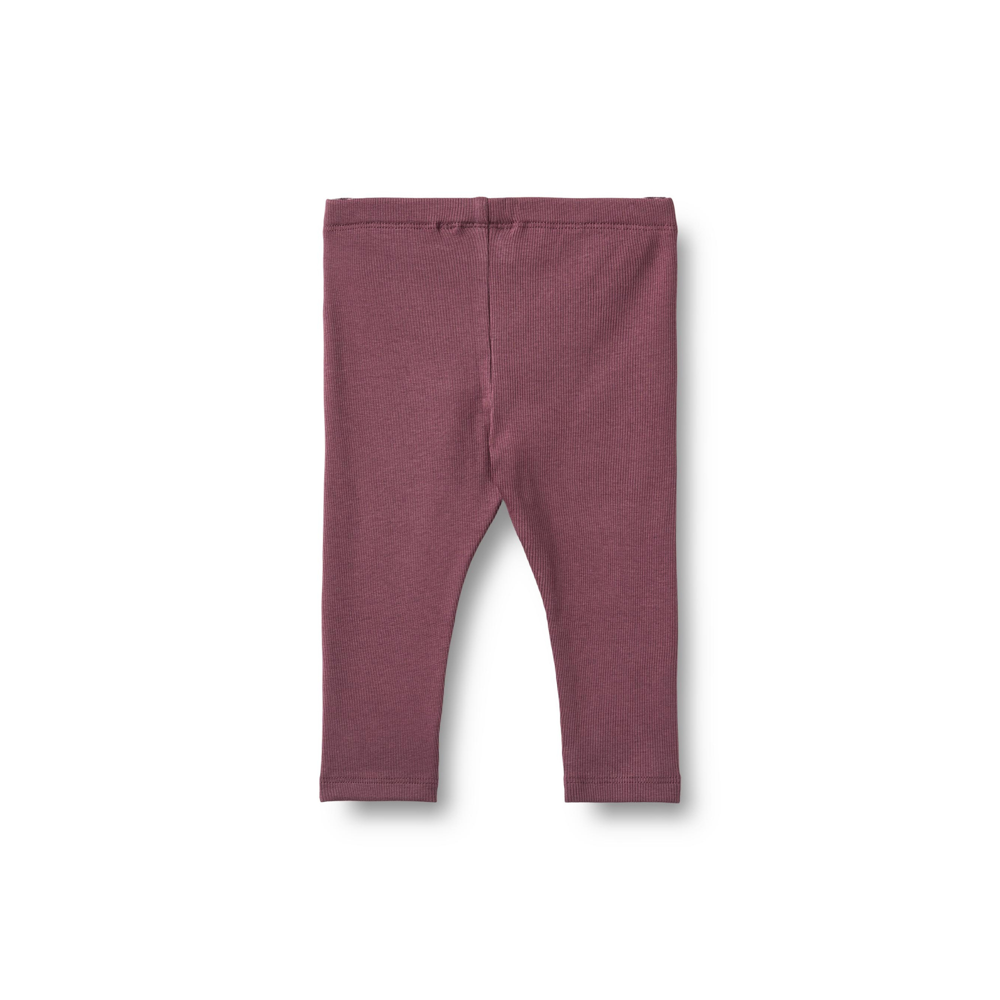Legging Jules - Eggplant - Biologisch katoen - Wheat achter