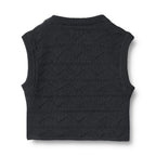 Spencer - Knit vest Bobby - Biologisch katoen - Navy - Wheat achterkant