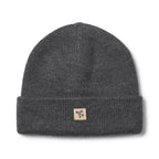 Kinder muts Omalas - Merino wol - Charcoal melange/grijs - Wheat voorkant